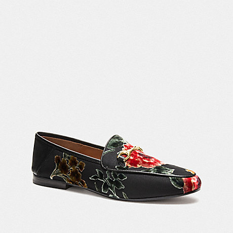 COACH FG3144 HALEY LOAFER WITH FLORAL PRINT BLACK-MULTI