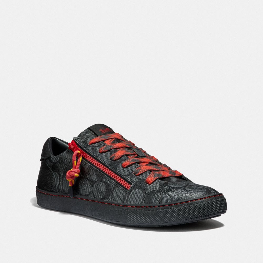 C126 LOW TOP SNEAKER - CHARCOAL/BLACK - COACH FG3206