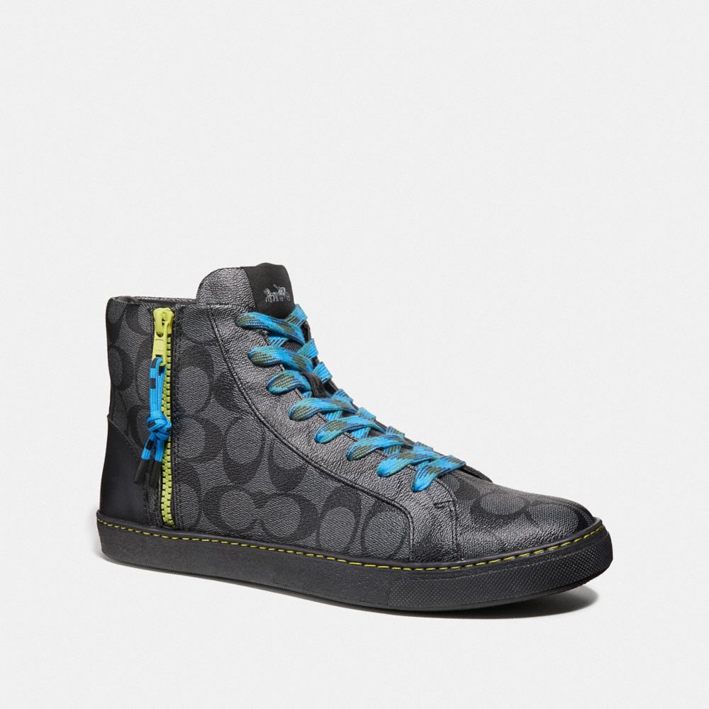 COACH FG3207 C204 HIGH TOP SNEAKER CHARCOAL/BLACK