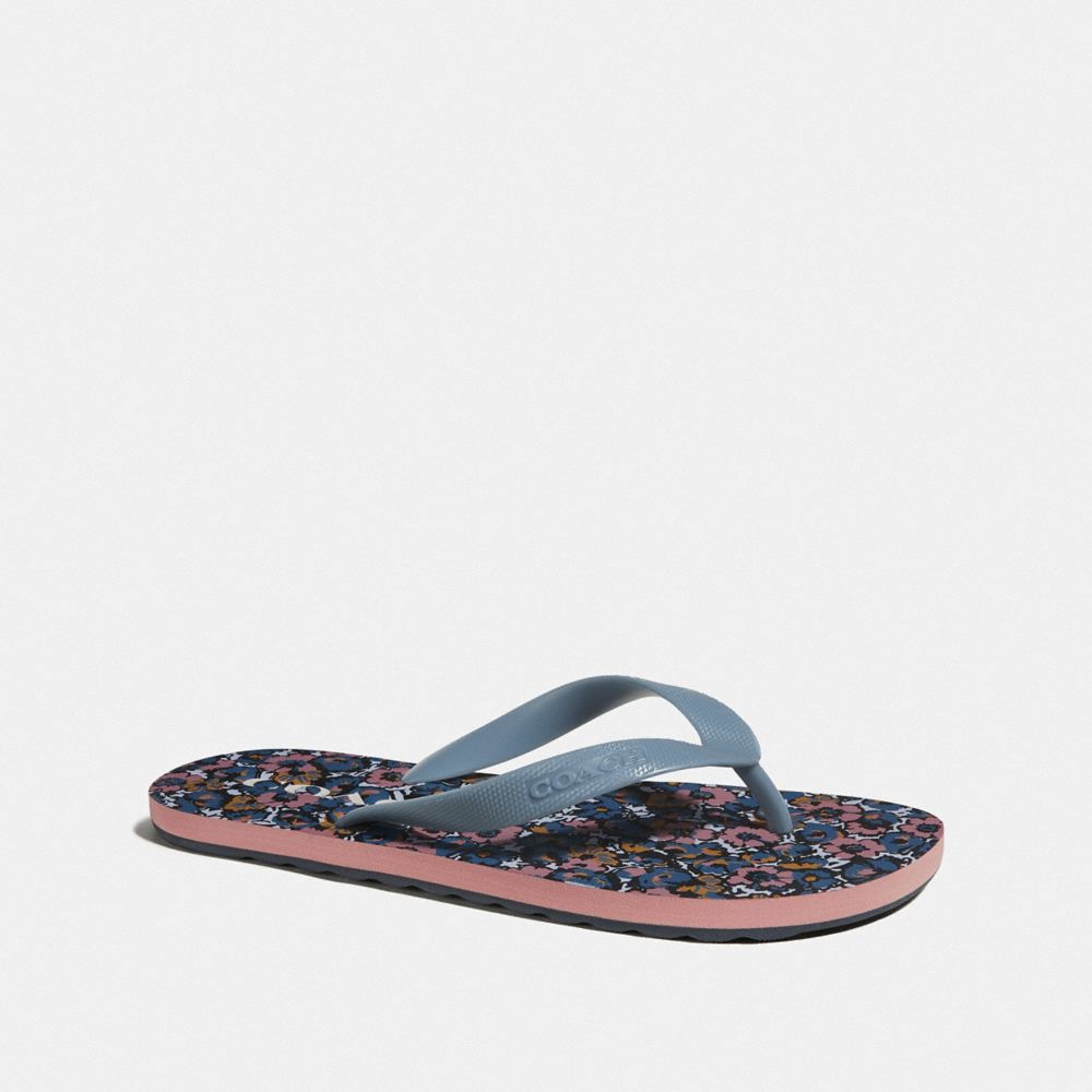 ZAK FLIP FLOP WITH FLORAL PRINT - FG3438 - NAVY/CORNFLOWER