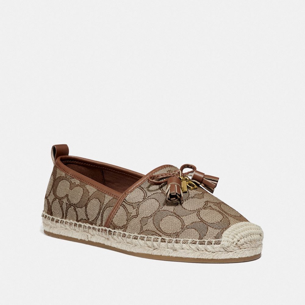 COACH FG3457 CARSON ESPADRILLE KHAKI/SADDLE