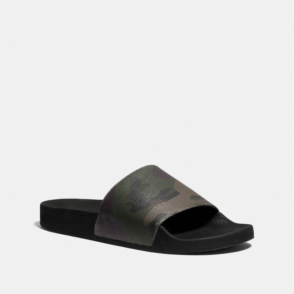 COACH FG3508 Slide With Camo Print GREEN CAMO