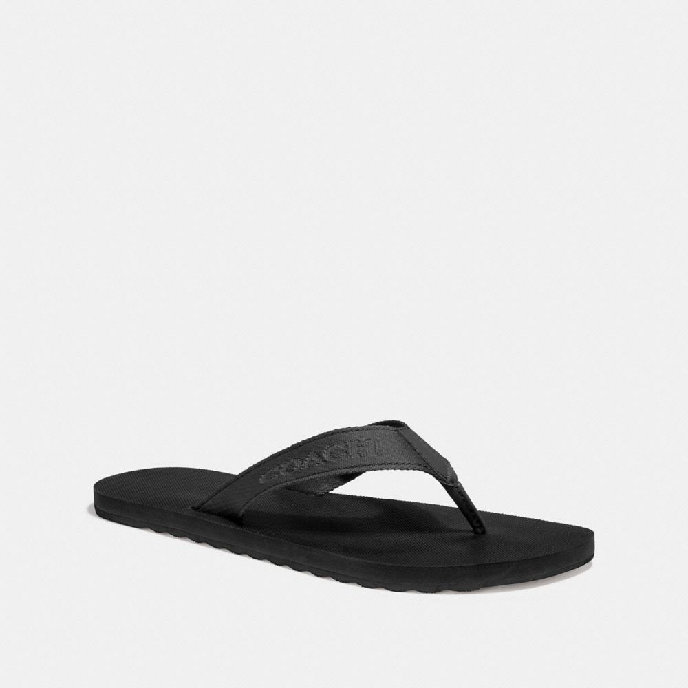 COACH FG3845 COACH FLIP FLOP BLACK