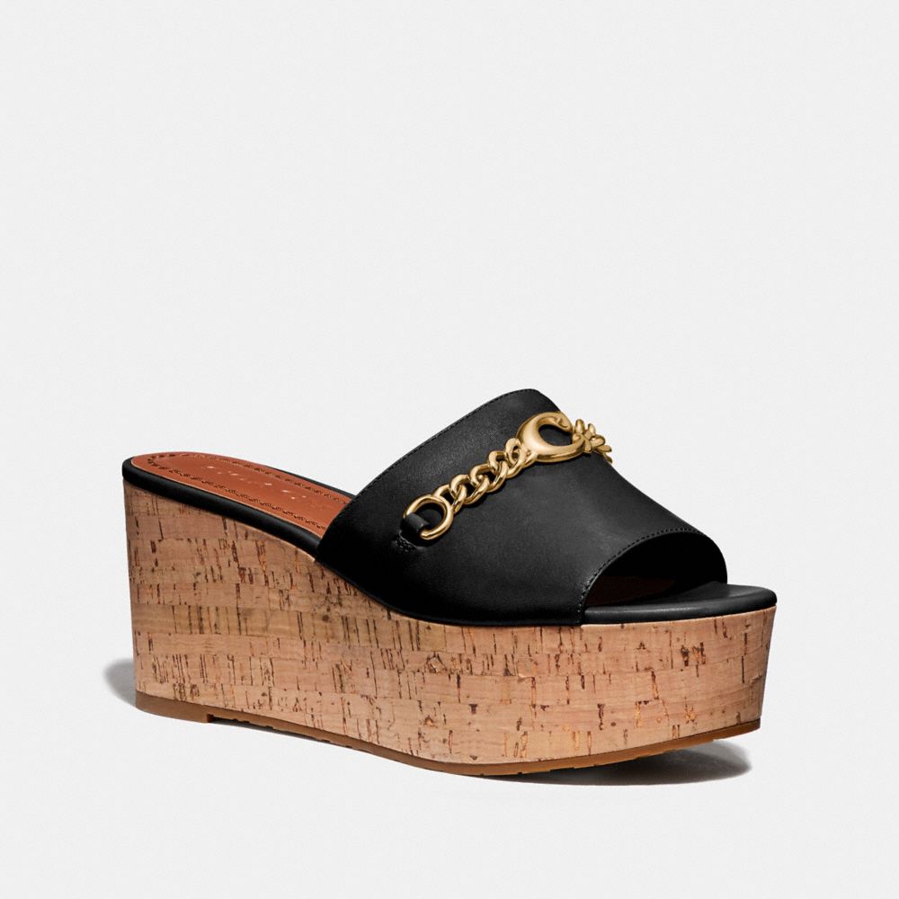 WENDIE WEDGE - BLACK - COACH FG3847