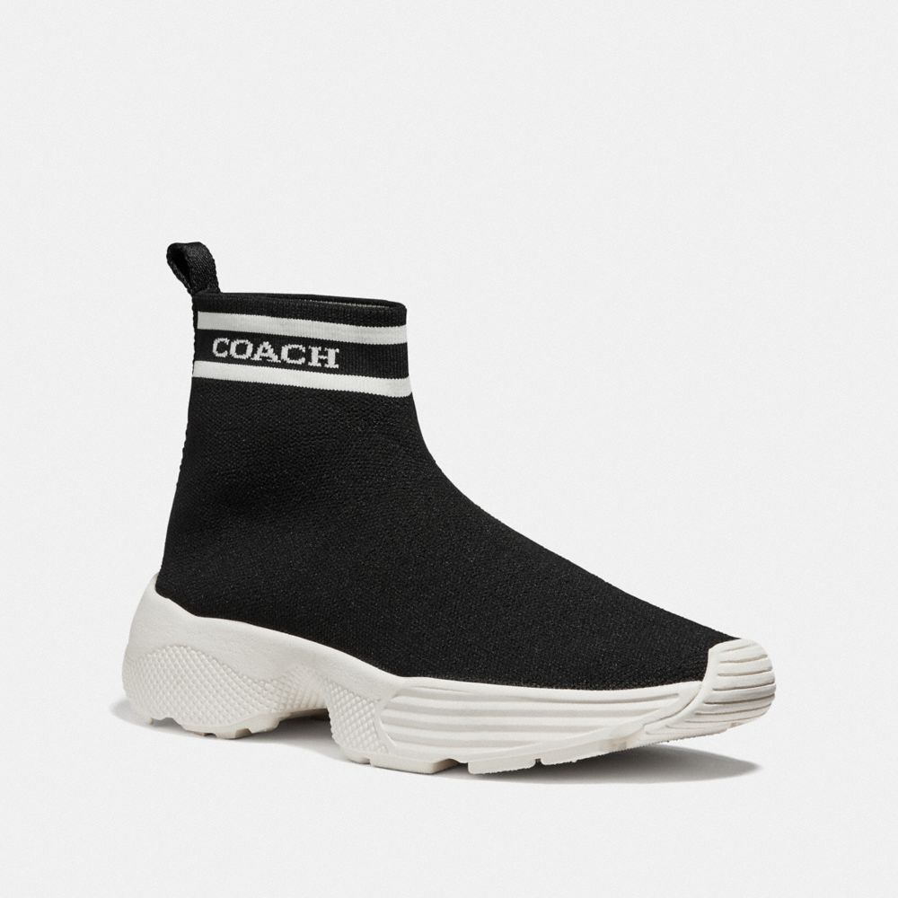 COACH C203 SOCK SNEAKER - BLACK - FG4264