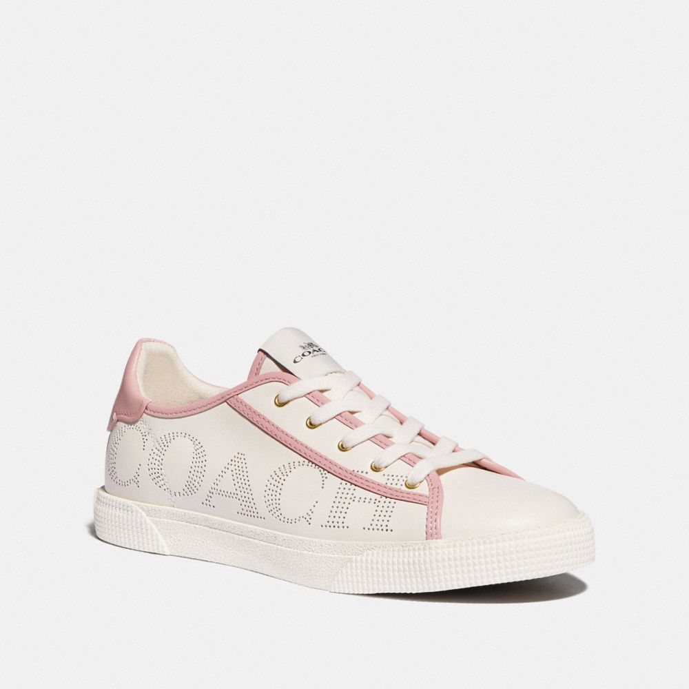 COACH C136 LOW TOP SNEAKER - CHALK/PINK - FG4291