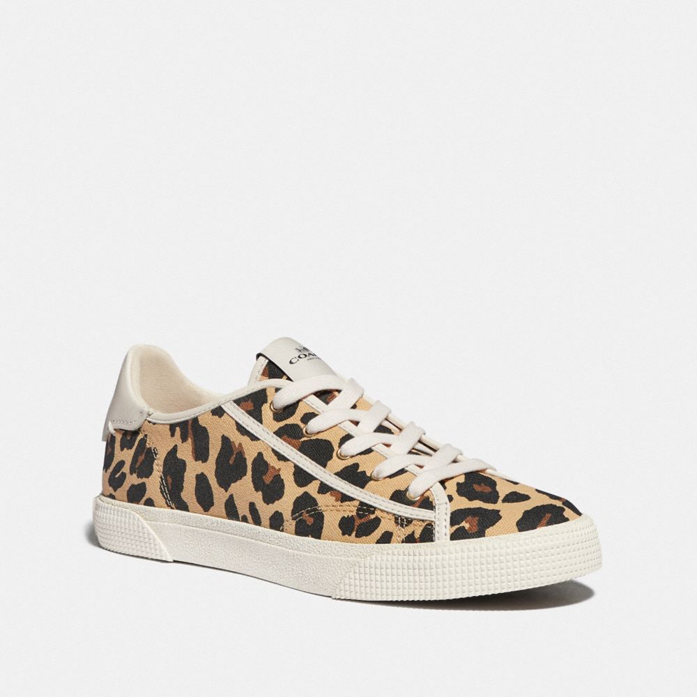 COACH FG4363 C136 LOW TOP SNEAKER WITH LEOPARD PRINT LEOPARD