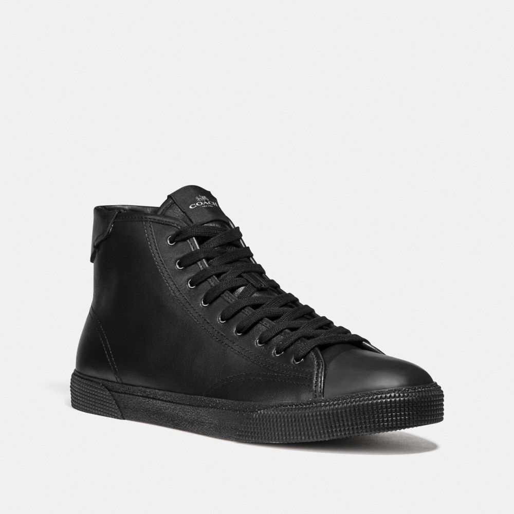 high top button up sneaker coach