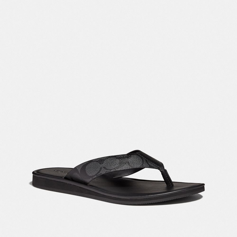 COACH FG4519 ROCKAWAY FLIP FLOP GRAPHITE