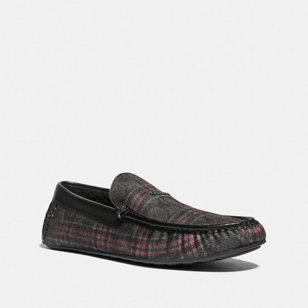 COACH SLIPPER - DARK GREY PLAID - FG4832