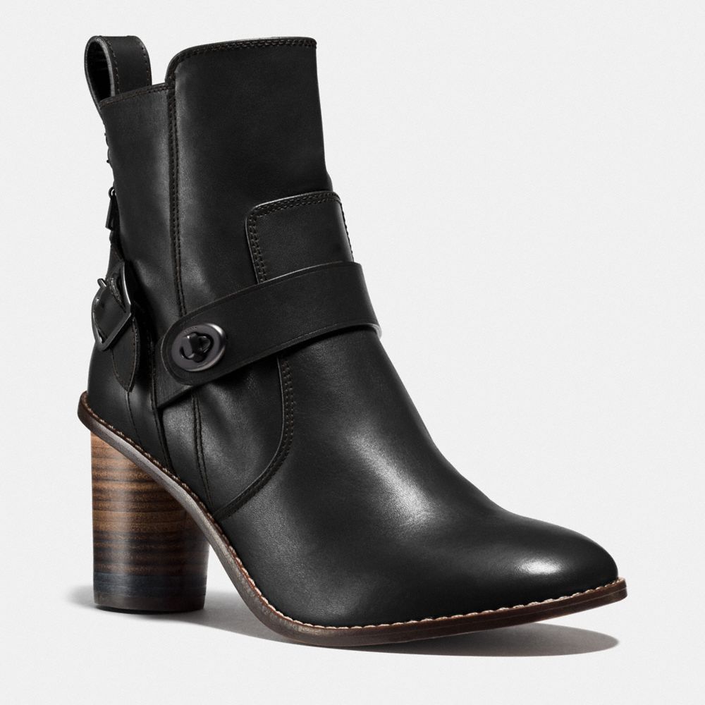 COACH G1191 MOTO BOOTIE HEEL BLACK