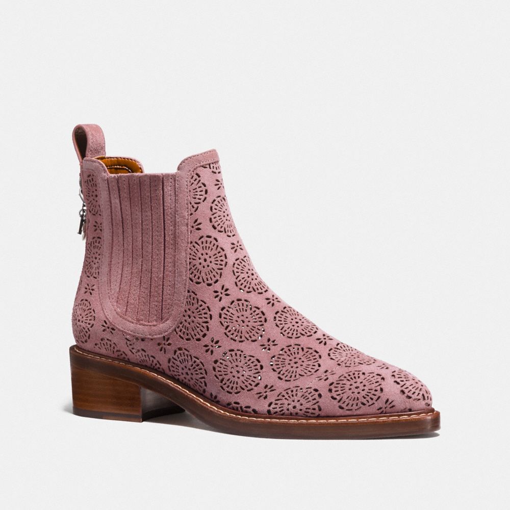 COACH G1823 BOWERY CHELSEA BOOT WITH CUT OUT TEA ROSE DUSTY ROSE