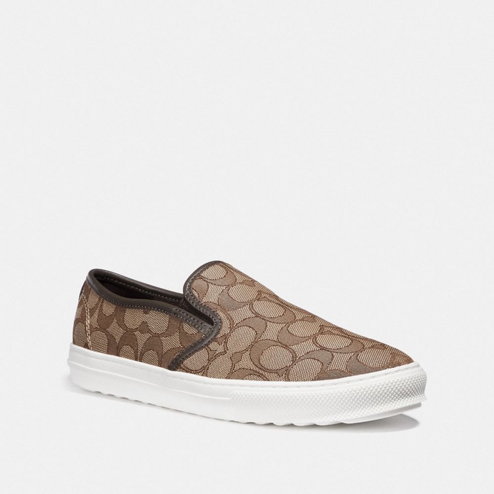 C115 SLIP ON - KHAKI/CHESTNUT - COACH G1909