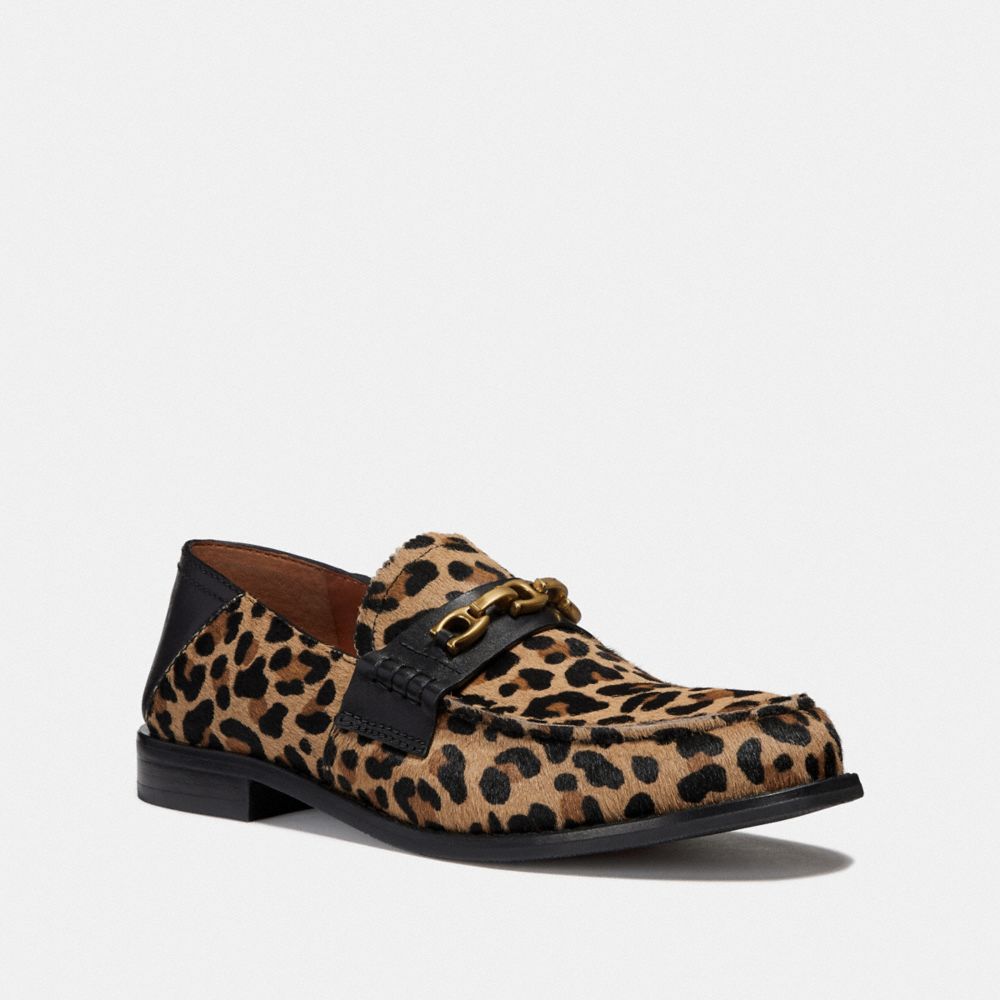 COACH G2426 Putnam Loafer With Leopard Print NATURAL