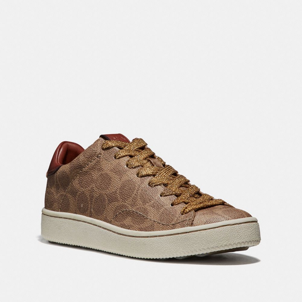 C101 LOW TOP SNEAKER - TAN/RUST - COACH G2745