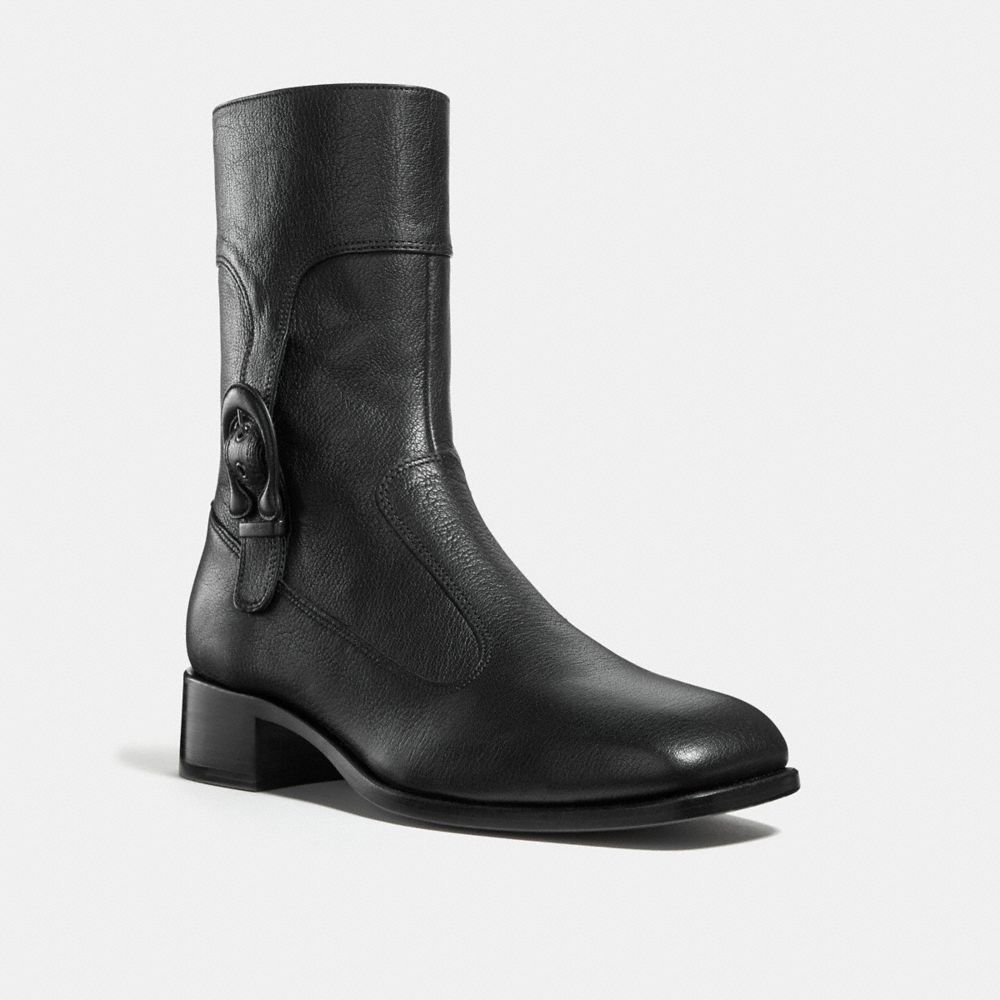 COACH G3060 - SIGNATURE BUCKLE BOOT BLACK