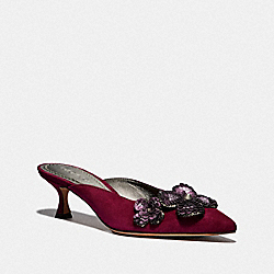 COACH G3170 - KAILEE MULE WITH PAILLETTES DARK BERRY