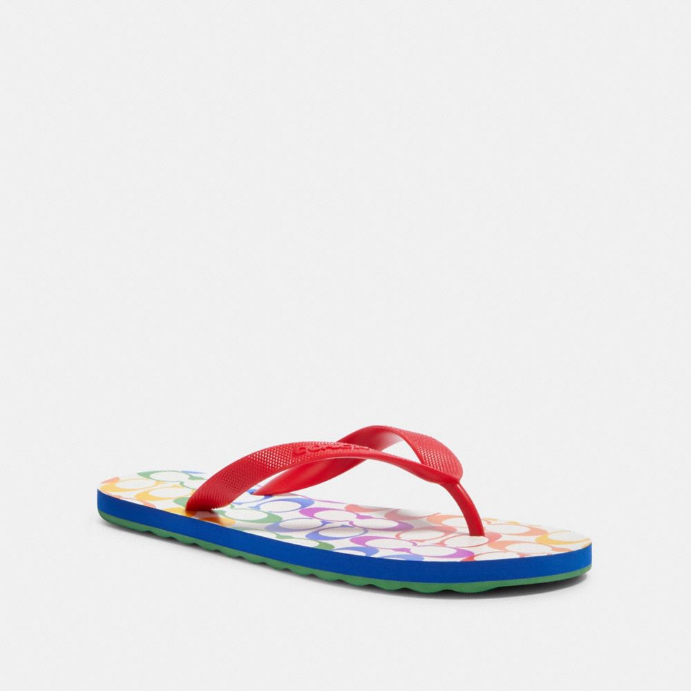 COACH G3434 ZAK FLIP FLOP RAINBOW