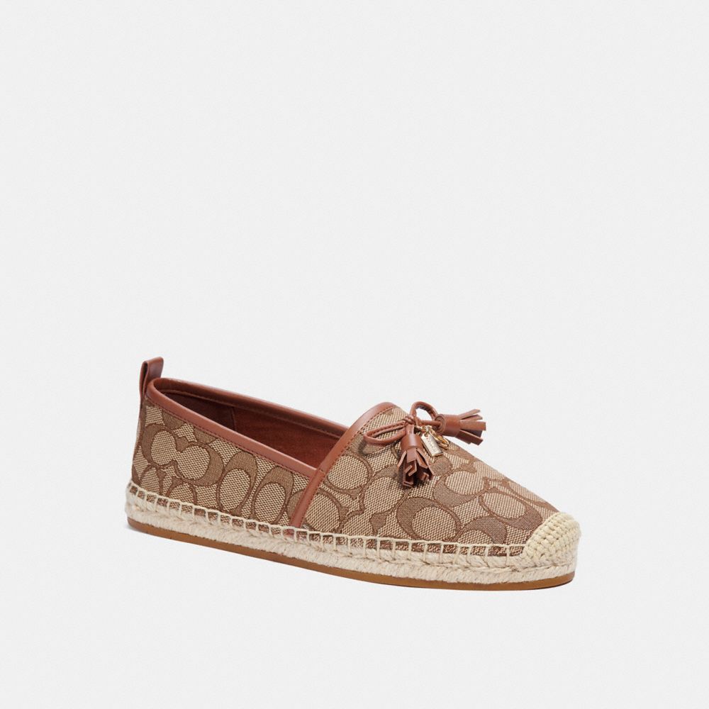 COACH G3457 Carson Espadrille KHAKI/SADDLE