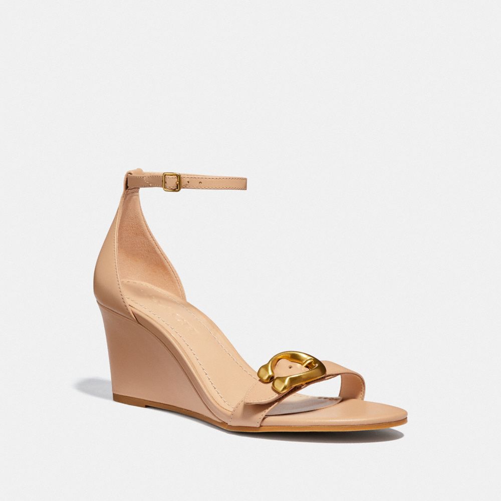 COACH G3655 - ODETTA WEDGE SANDAL BEECHWOOD/BEECHWOOD