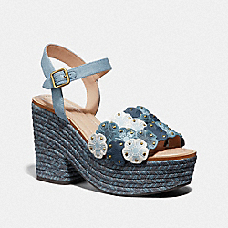 JAE ESPADRILLE SANDAL - DENIM MULTI - COACH G3684