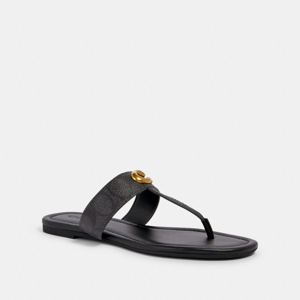 COACH G3757 - JESSIE SANDAL CHARCOAL/BLACK