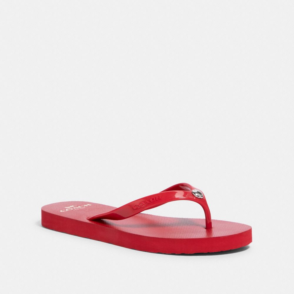 COACH G3775 FLIP FLOP RED