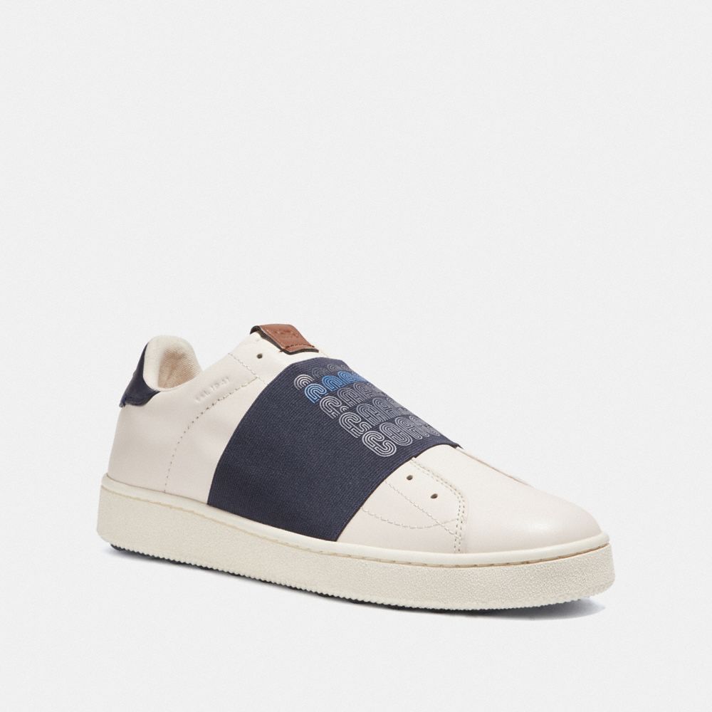 COACH G3876 C101 BANDED STRAP SNEAKER NAVY