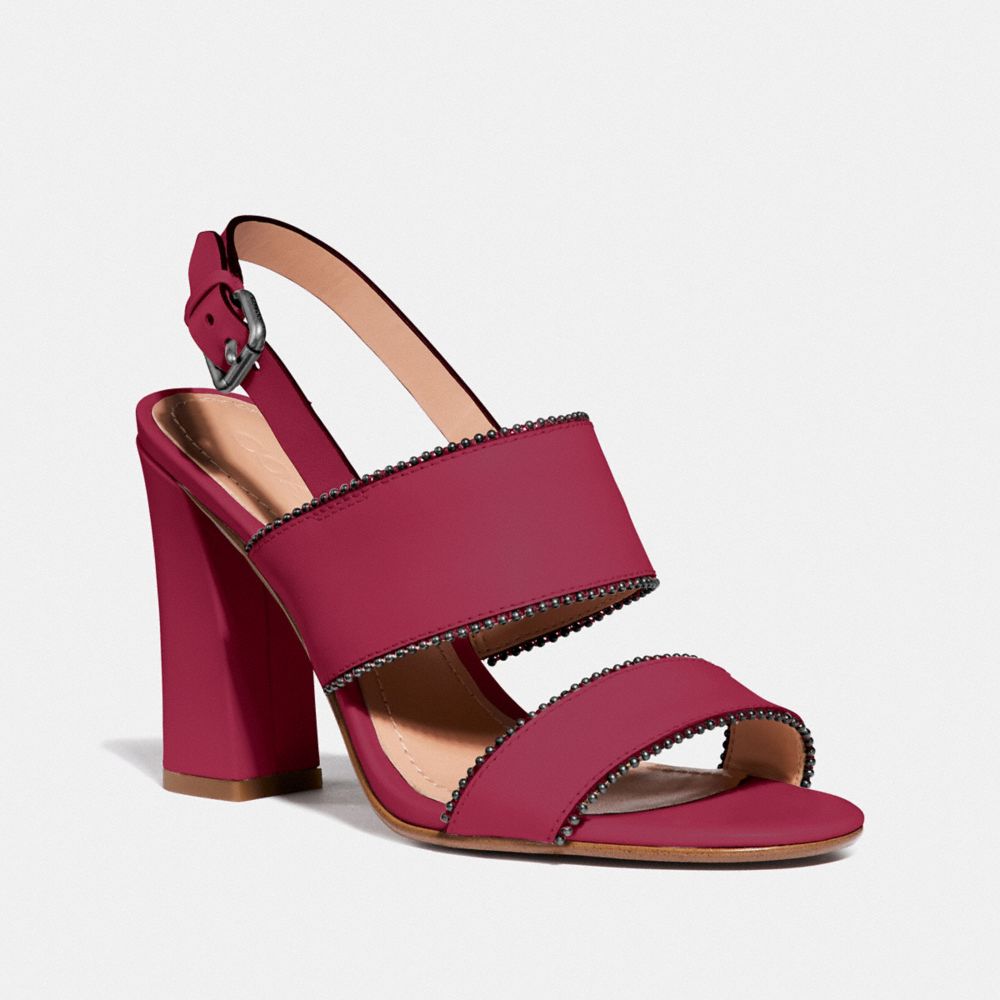 COACH G3916 Rylie Sandal BRIGHT CHERRY