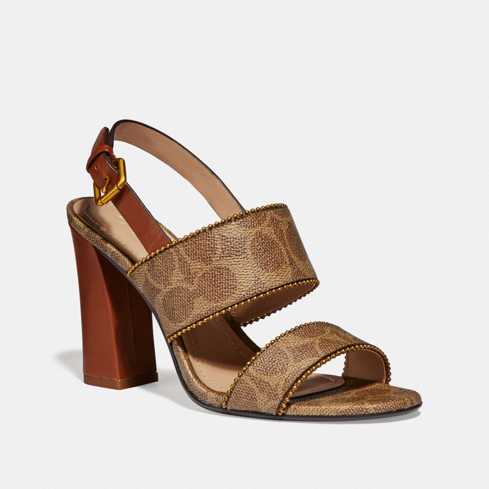 COACH G3917 RYLIE SANDAL TAN/SADDLE