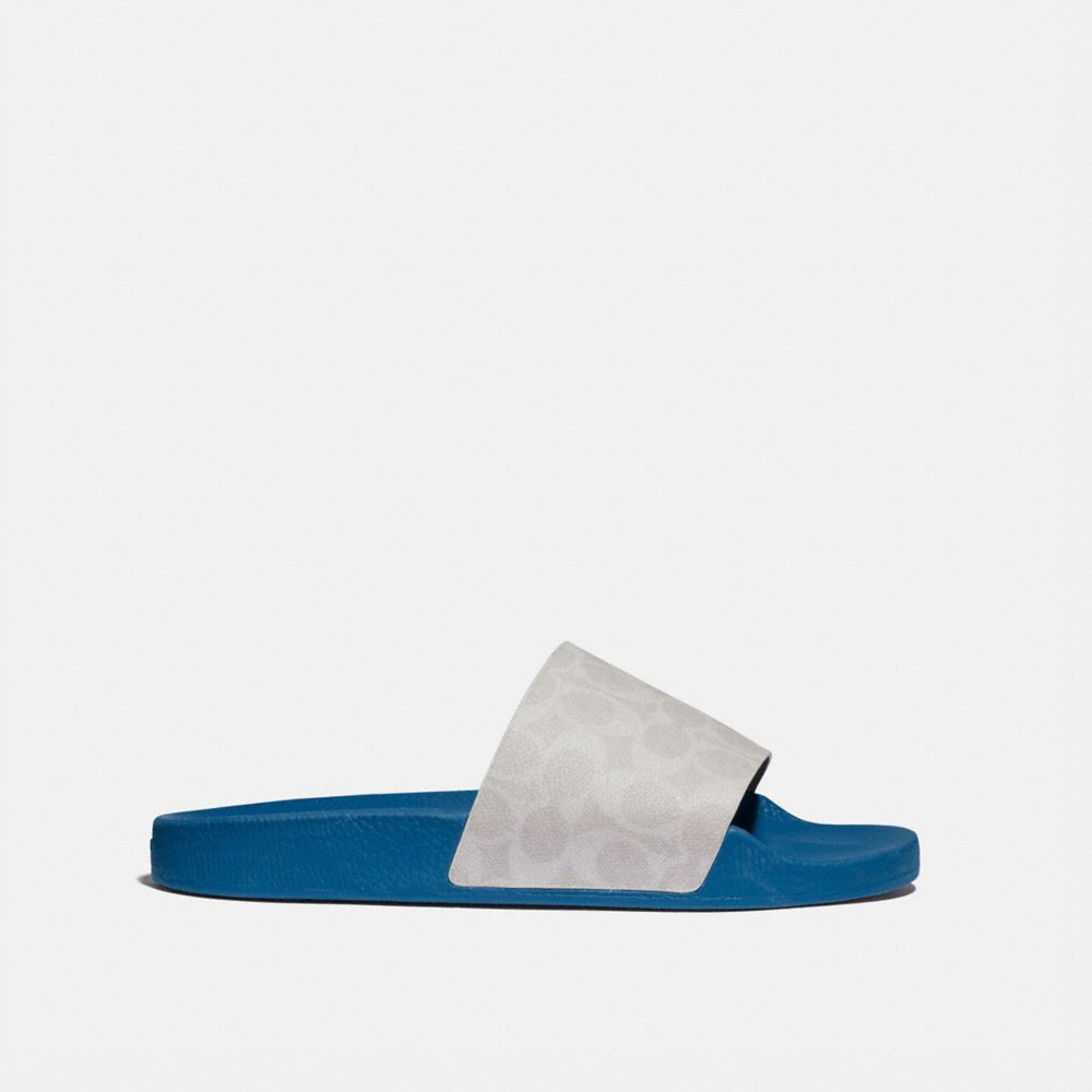 coach flip flop in signature canvas