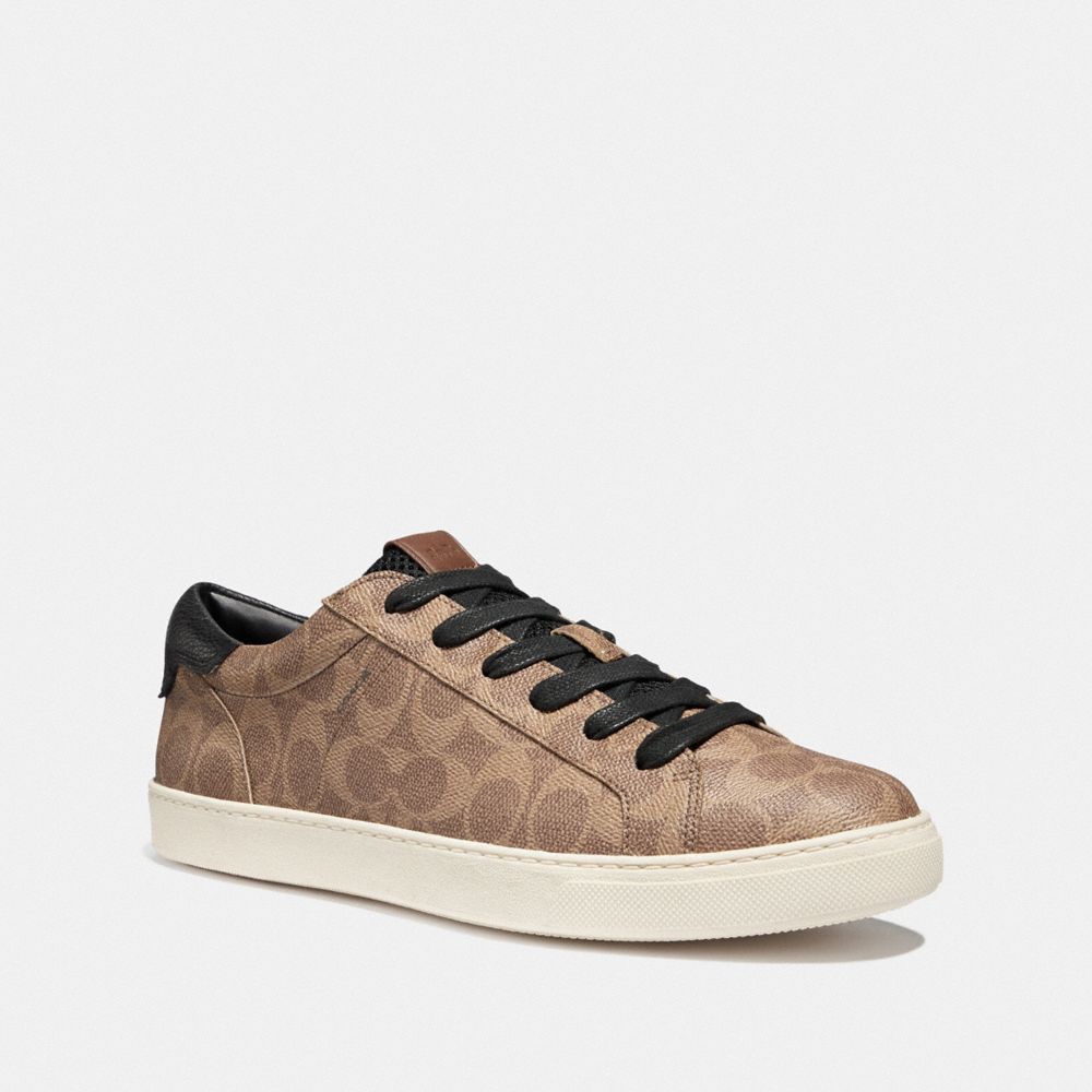 COACH C126 LOW TOP SNEAKER - KHAKI SIGNATURE - G4201