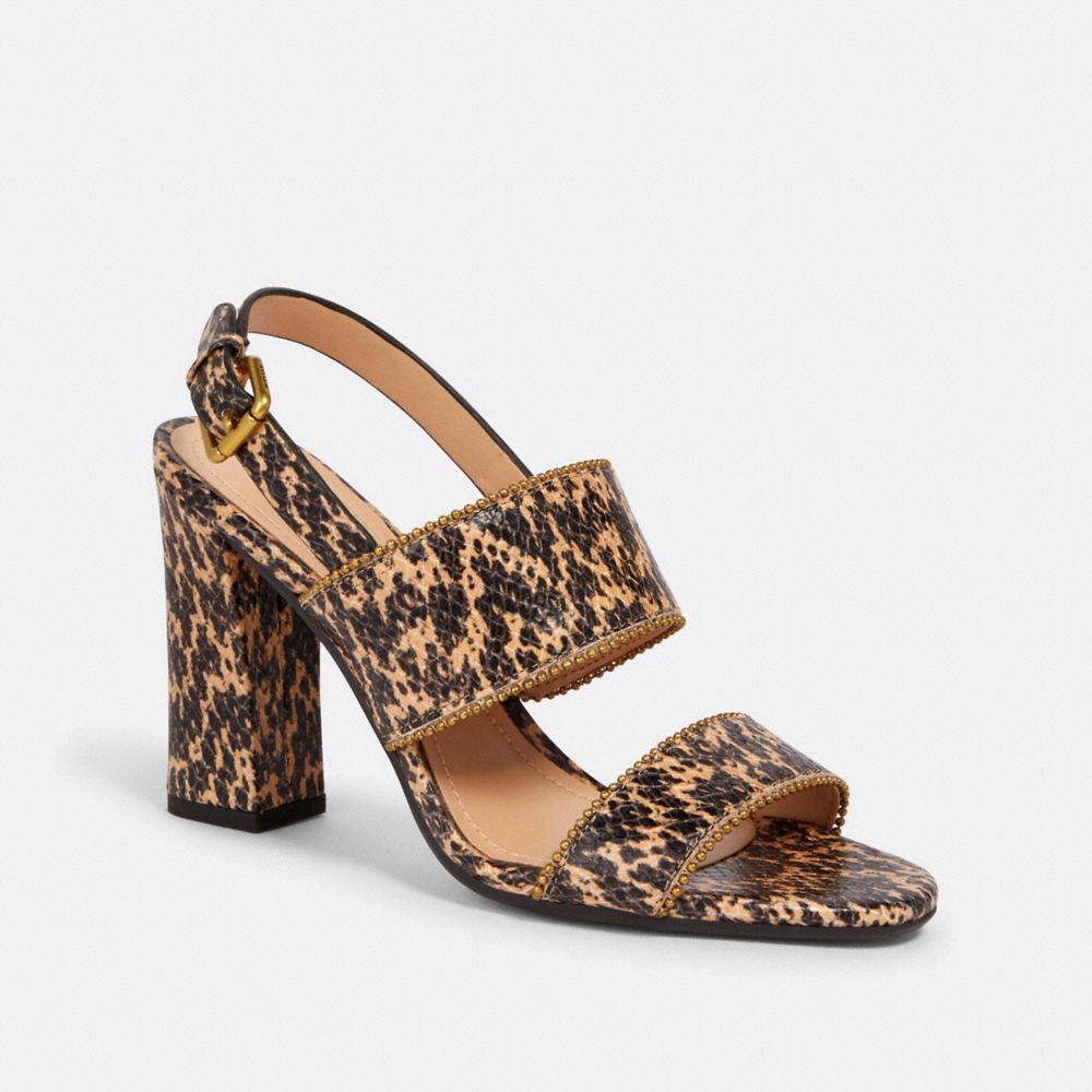 COACH G4215 Rylie Heel Sandal BEECHWOOD