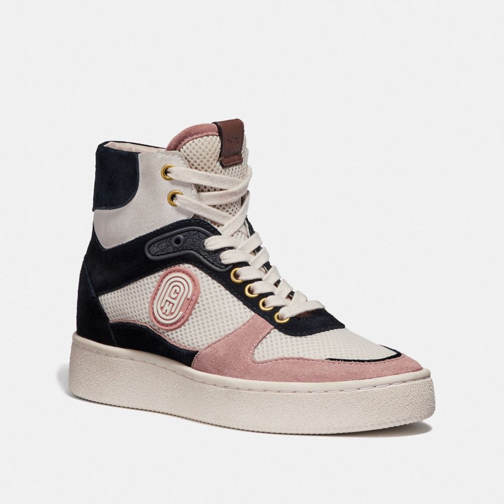 COACH C220 HIGH TOP SNEAKER - PALE BLUSH/CHALK - G4337