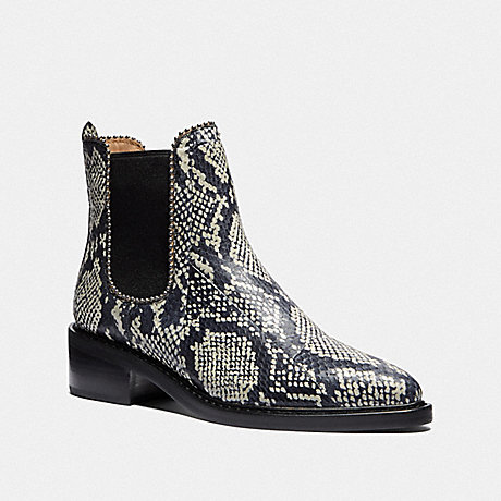COACH BOWERY BOOTIE IN SNAKESKIN - NATURAL - G4368