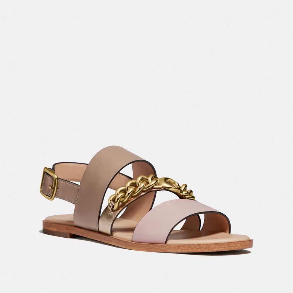 COACH G4605 Heather Sandal SEASHELL/TAUPE