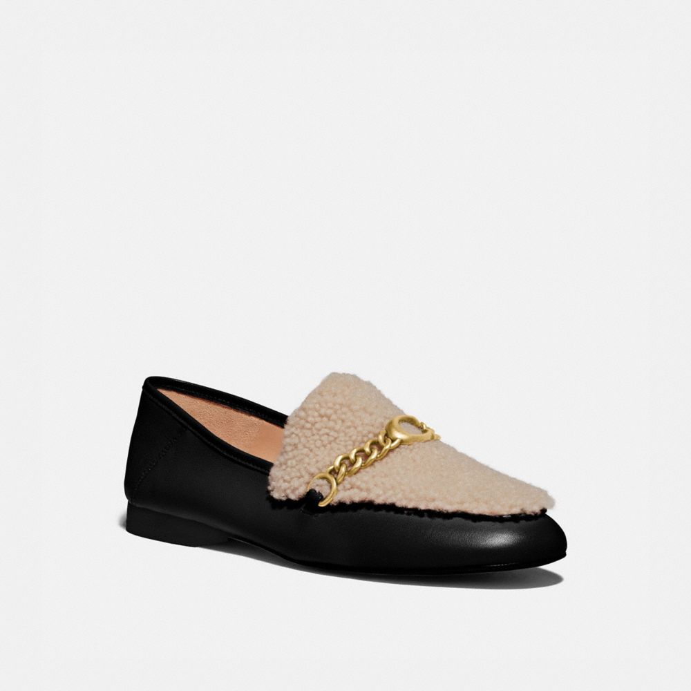 COACH G4634 Helena Loafer BLACK/NATURAL