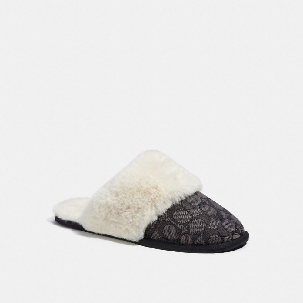 COACH G4640 Ziva Slipper BLACK/COAL