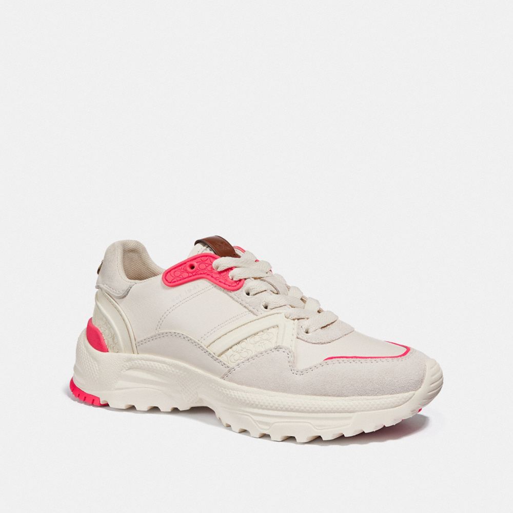 COACH G4661 C143 Runner CHALK/FLUO PINK