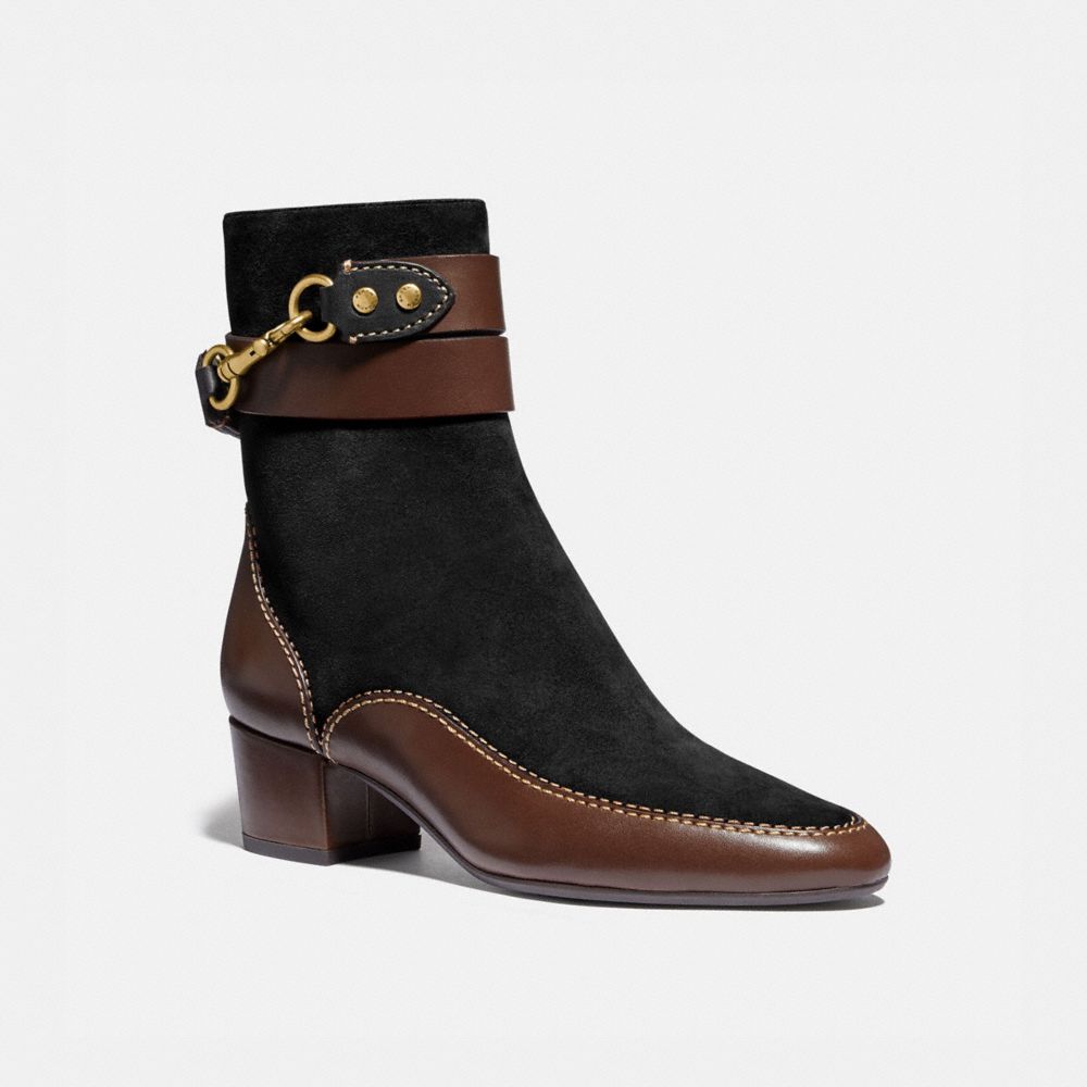 Corrine Bootie - G4695 - BLACK/WALNUT