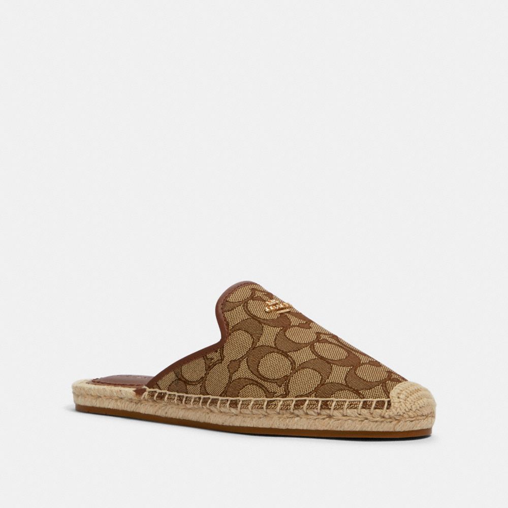 COACH G4841 CALEY ESPADRILLE KHAKI/SADDLE