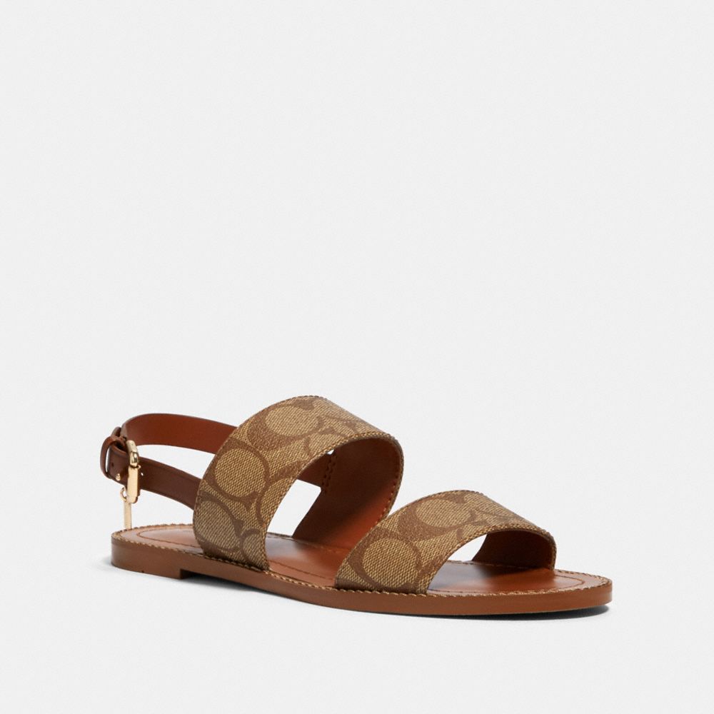 HENRY SANDAL - G4876 - KHAKI/SADDLE