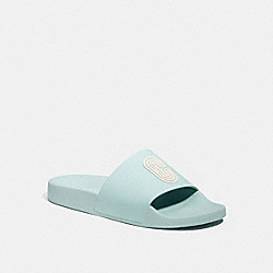 Slide With Coach Patch - G4920 - LIGHT TEAL