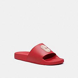 SLIDE WITH COACH PATCH - G4920 - ELECTRIC RED