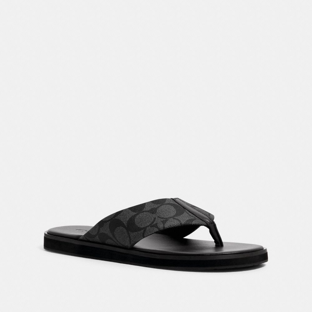 FLIP FLOP IN SIGNATURE CANVAS - G4921 - CHARCOAL MULTI