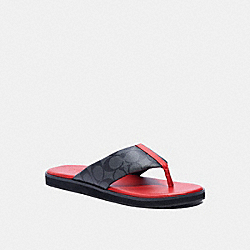 COACH FLIP FLOP IN SIGNATURE CANVAS - BRIGHT CARDINAL - G4921