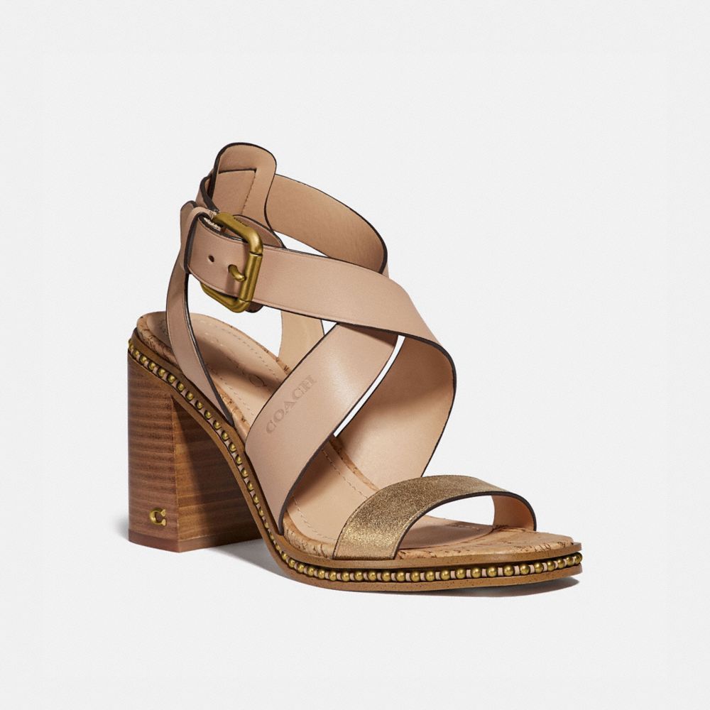 COACH G4928 MANDY SANDAL DUSTY GOLD/BEECHWOOD