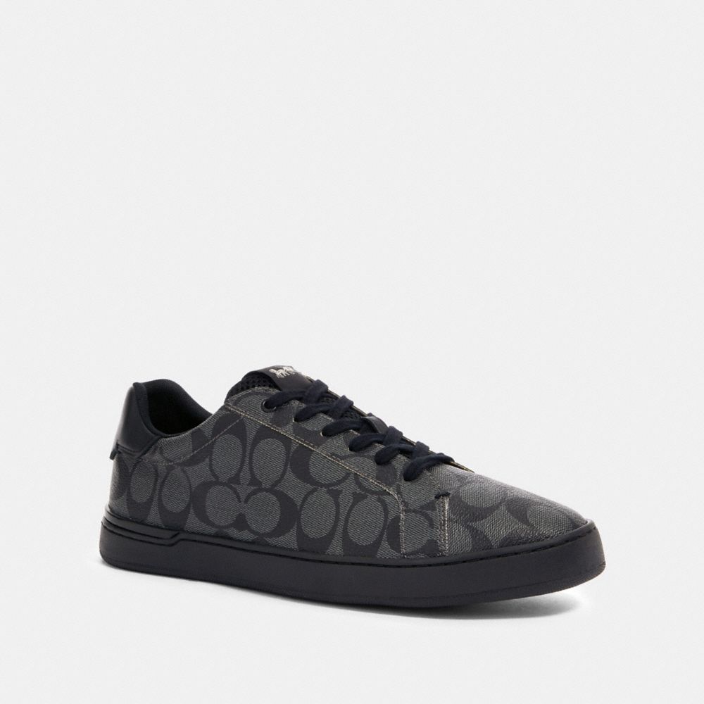 COACH G4949 Clip Low Top Sneaker CHARCOAL/BLACK