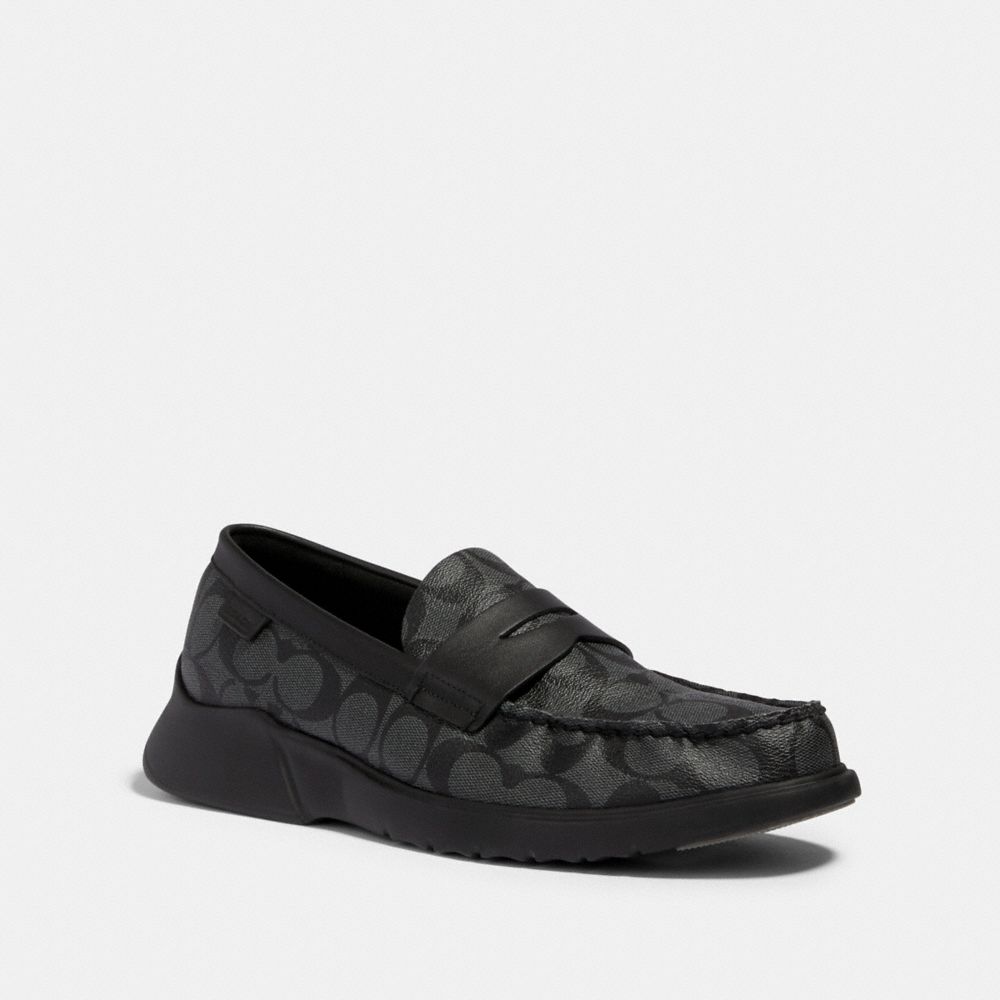 COACH G4952 CITYSOLE LOAFER CHARCOAL/BLACK