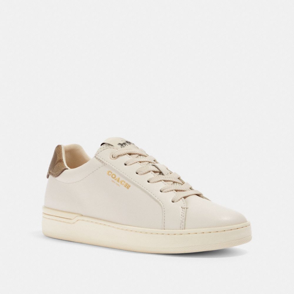 CLIP LOW TOP SNEAKER - CHALK/KHAKI - COACH G4966